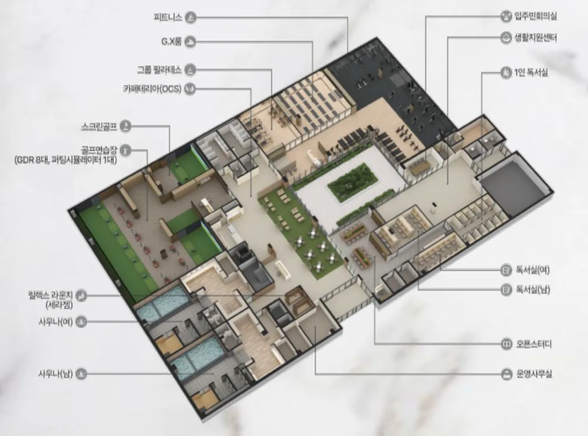 오산헤리티지자이 커뮤니티 시설 배치 안내 1