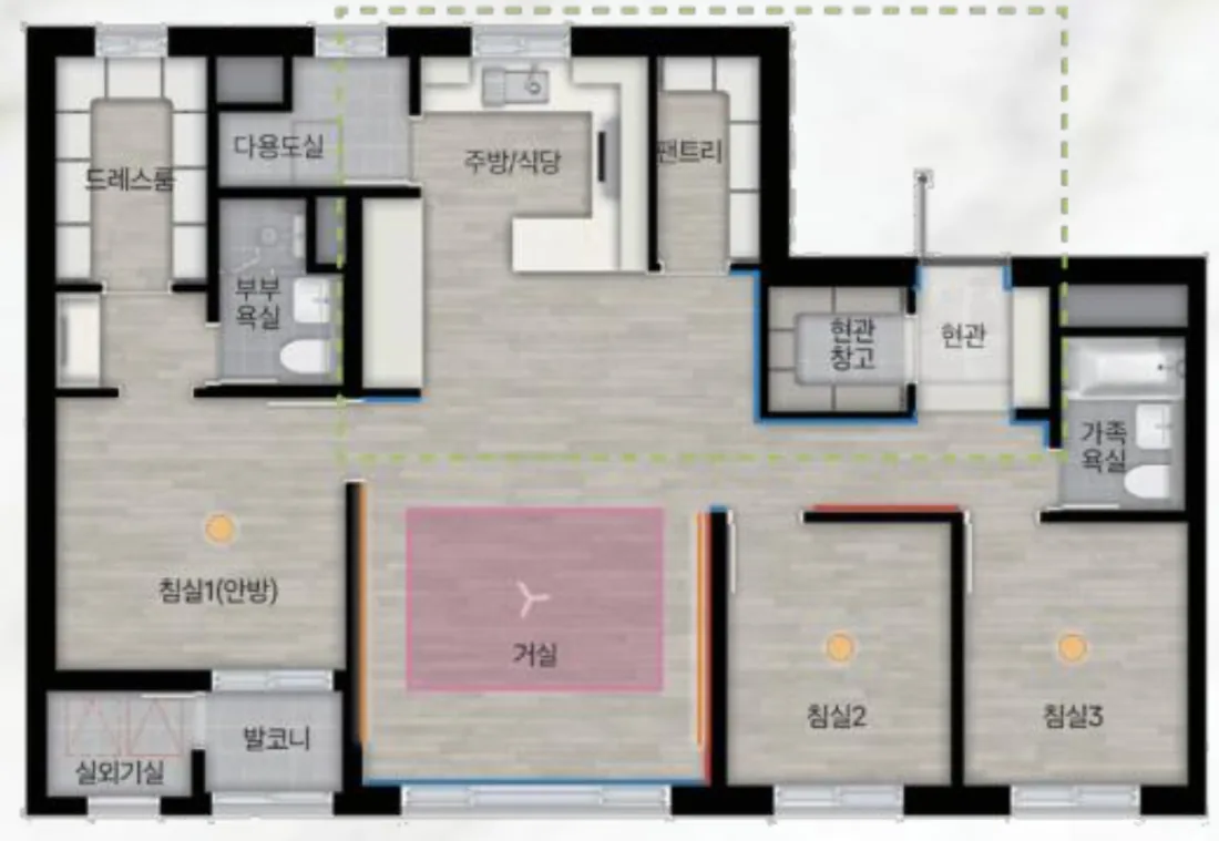 오산헤리티지자이 75㎡ 평면도